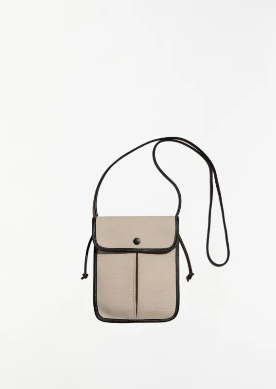 Terra Canvas Bag — Ivory / Black sold by La Garconne