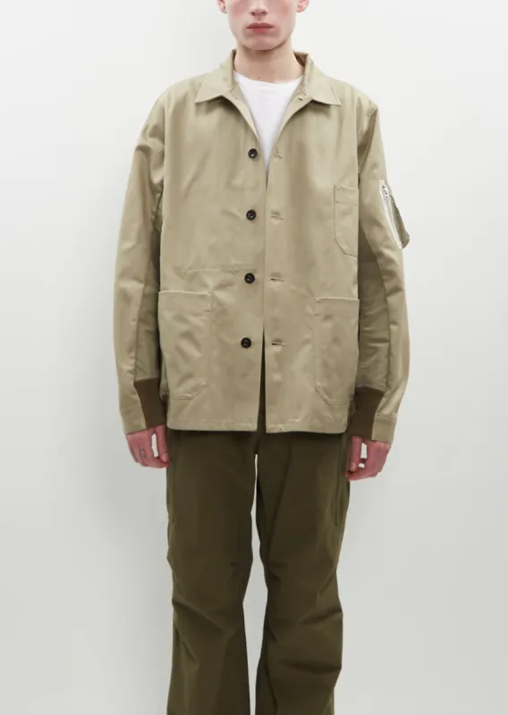 Cotton Chino x Nylon Twill Blouson sold by La Garconne