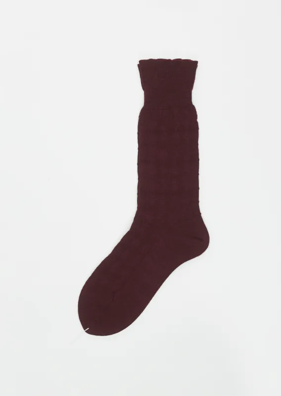 Super Merino Links Sock — Wine sold by La Garconne