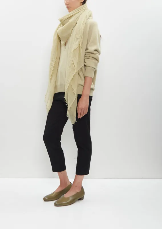 Medium Woven Scarf — Faded Beige sold by La Garconne