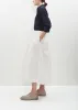Tucked Long Skirt — Ivory sold by La Garconne