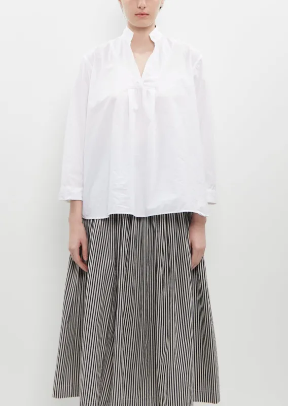 Vera Long Sleeve Shirt — White sold by La Garconne