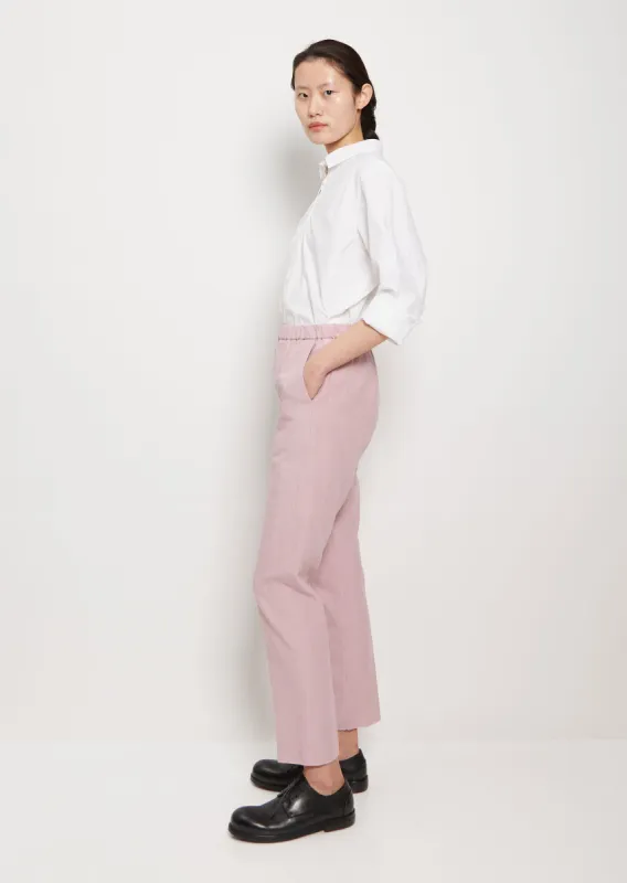 Easy Linen Cotton Pants — Blush Pink sold by La Garconne