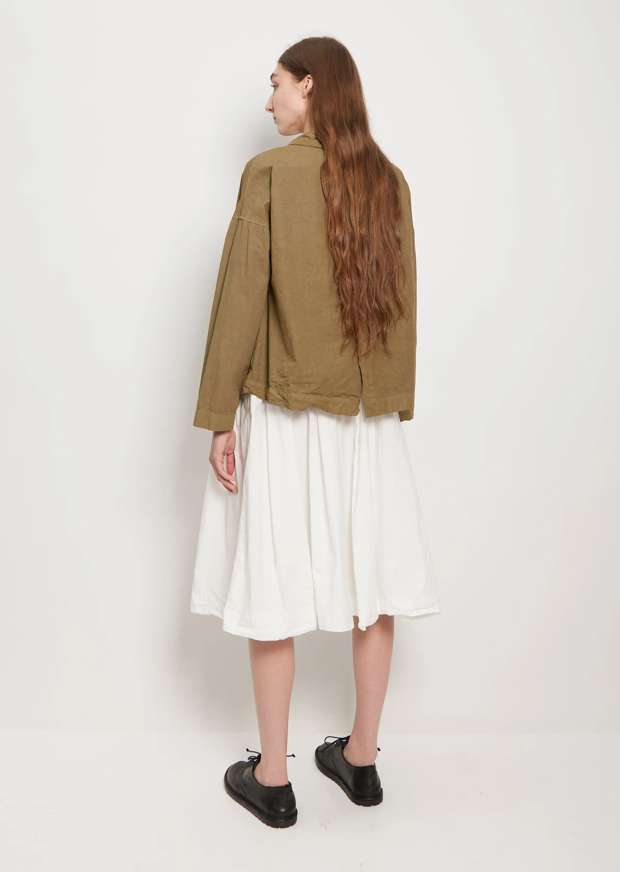 Cotton Canvas Loose Blazer — Khaki sold by La Garconne product image thumbnail 3