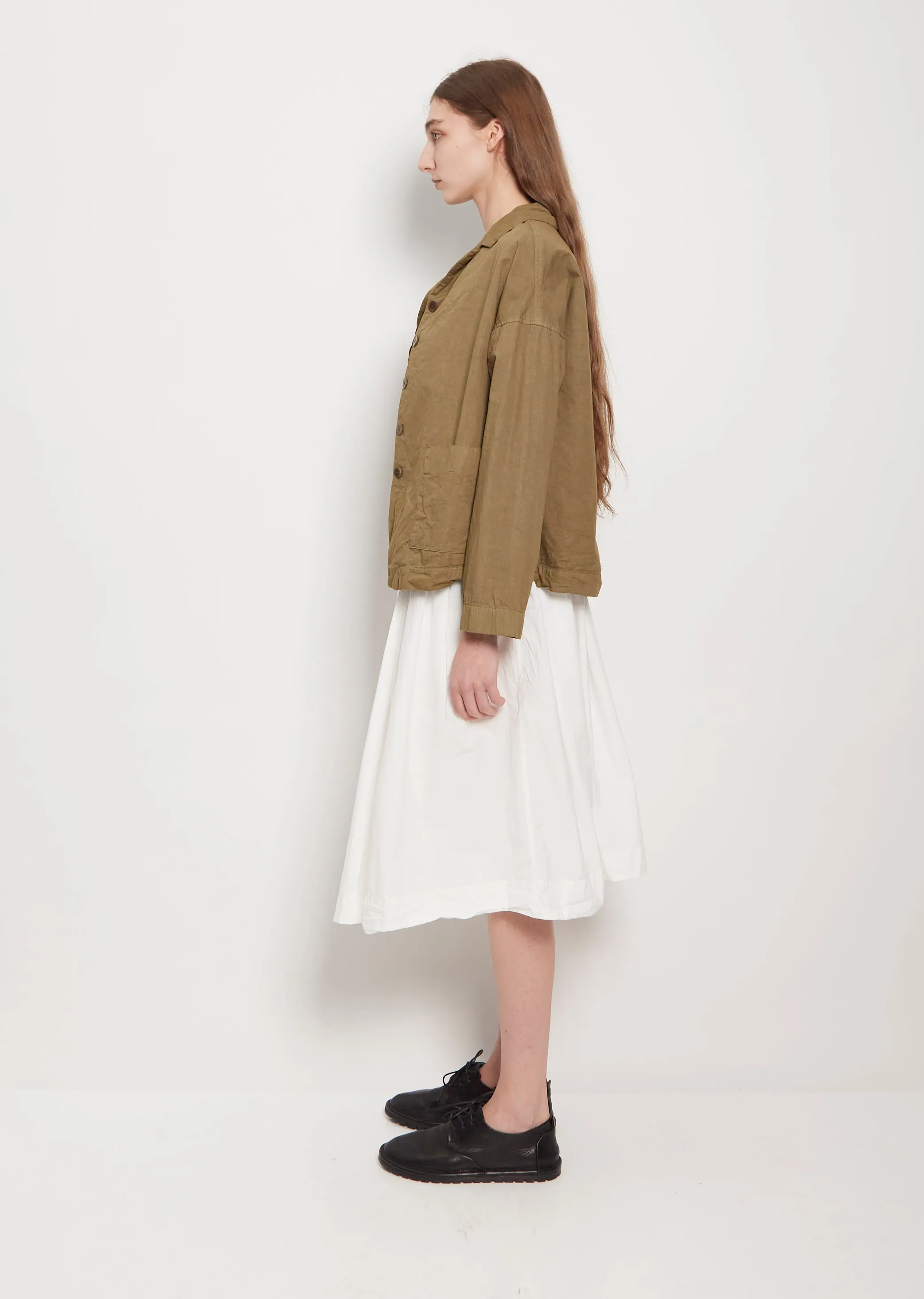 Cotton Canvas Loose Blazer — Khaki sold by La Garconne product image thumbnail 2