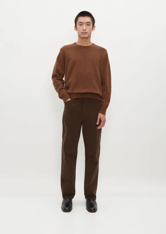 Men's Curved 5 Pocket Pants — Espresso sold by La Garconne