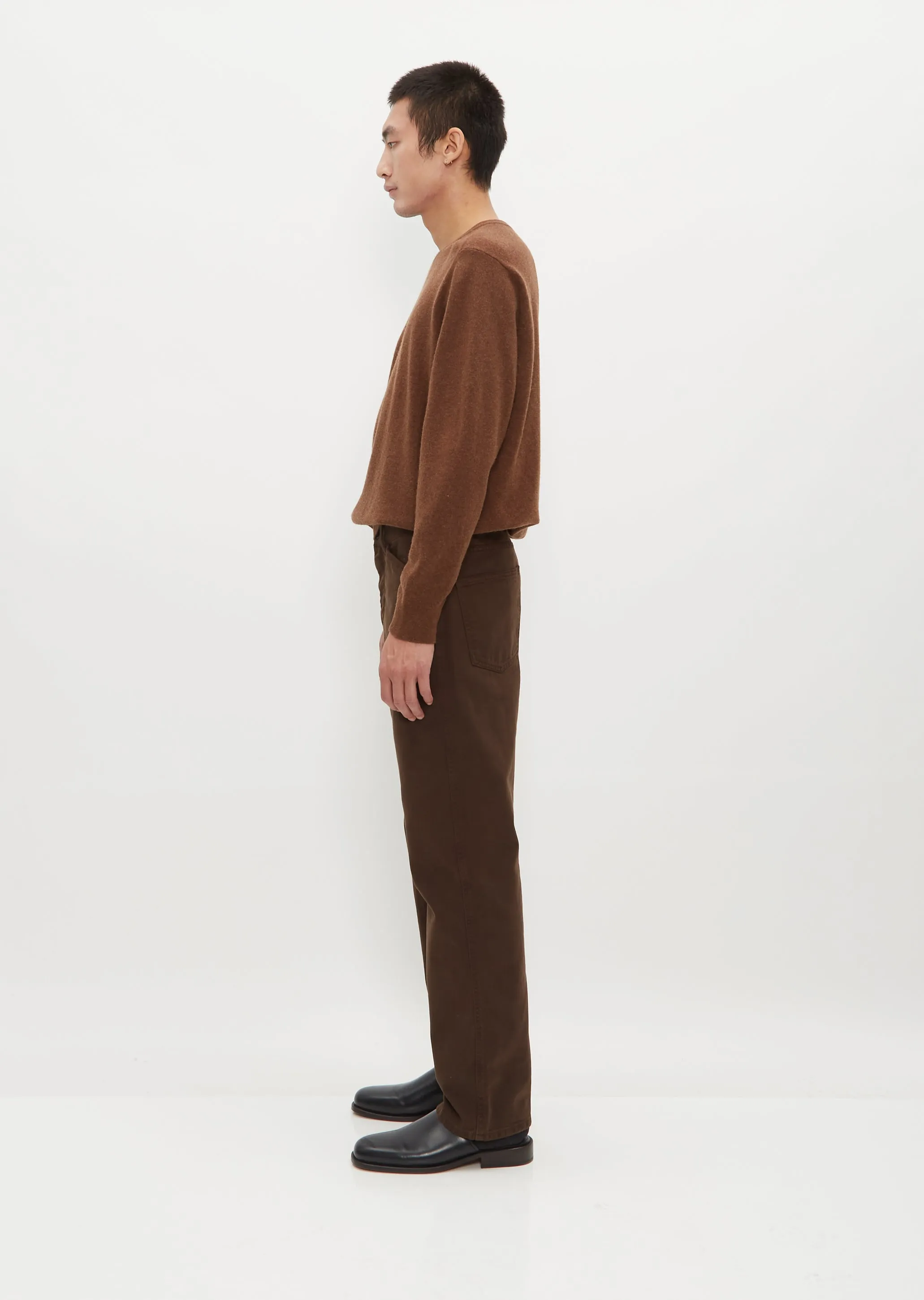 Men's Curved 5 Pocket Pants — Espresso sold by La Garconne product image thumbnail 2