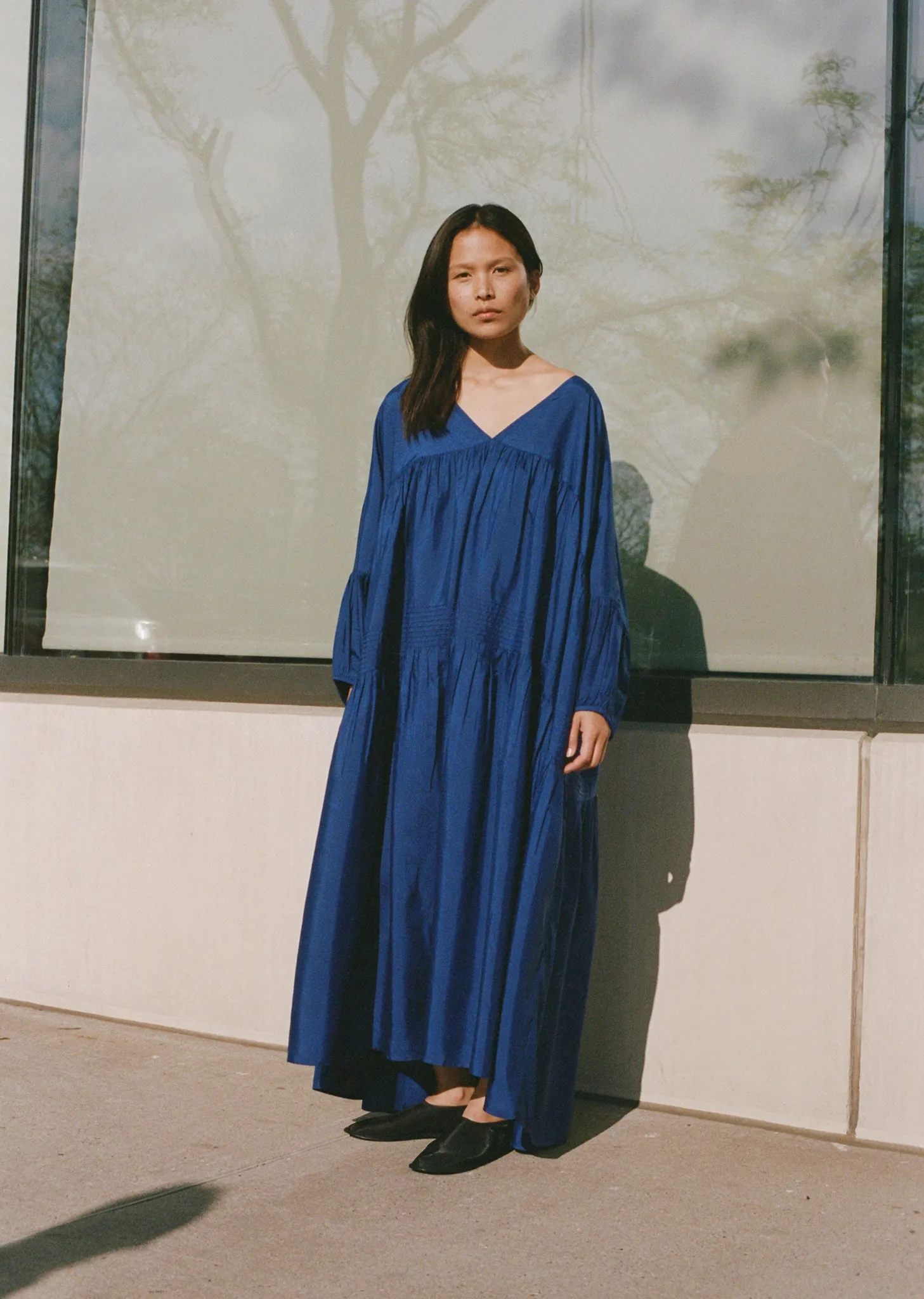 Airi Silk Habotai Maxi Dress — Ultramarine sold by La Garconne product image thumbnail 4