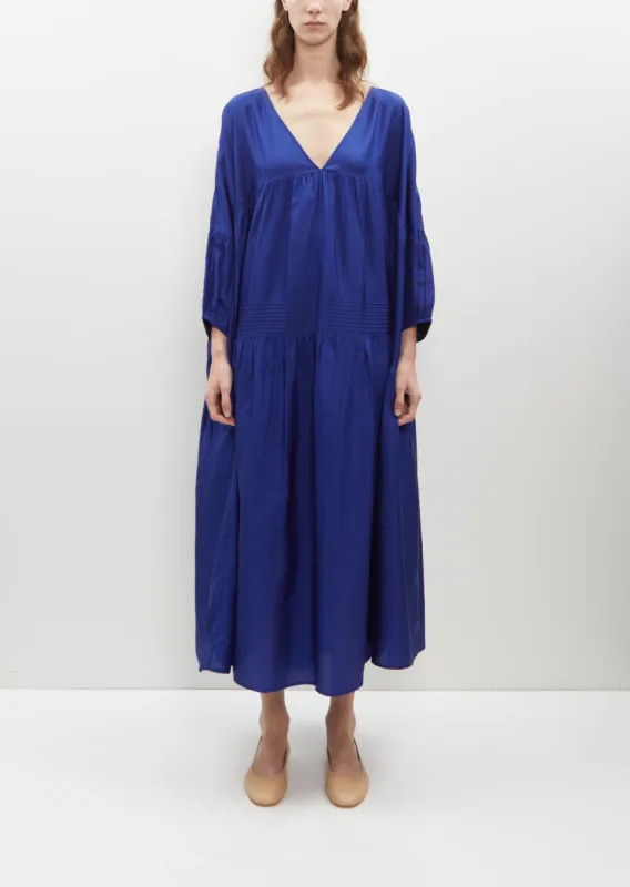 Airi Silk Habotai Maxi Dress — Ultramarine sold by La Garconne