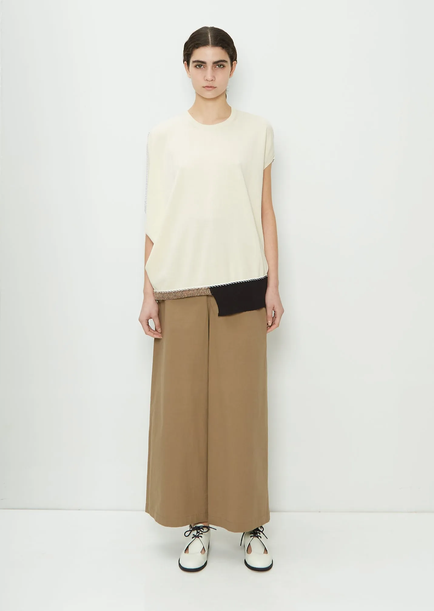 Deconstructed Knit Cotton Blend Top sold by La Garconne product image thumbnail 4