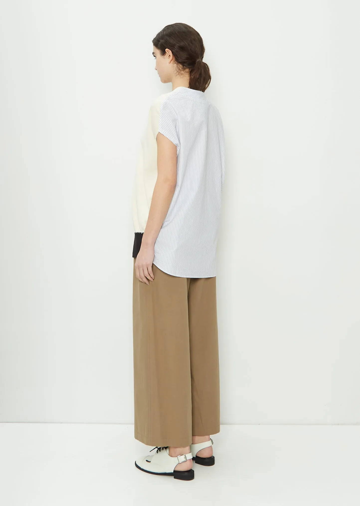 Deconstructed Knit Cotton Blend Top sold by La Garconne product image thumbnail 3