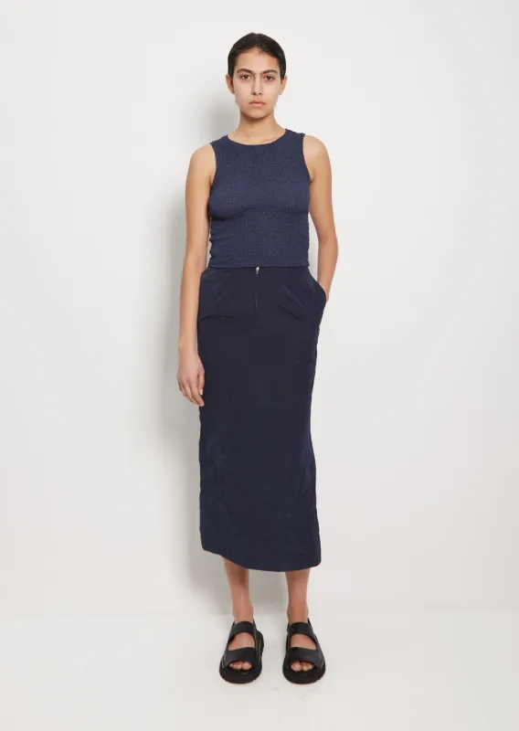 Kagozome Nylon Long Skirt sold by La Garconne