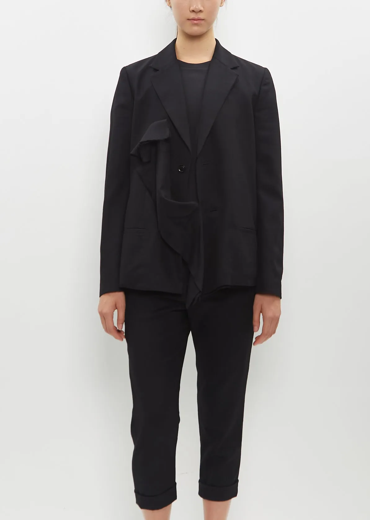 O-Left Front Drape Jacket sold by La Garconne