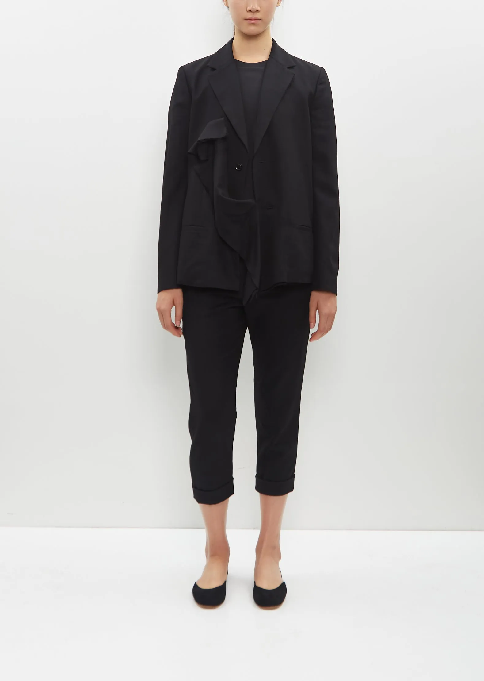 O-Left Front Drape Jacket sold by La Garconne product image thumbnail 4