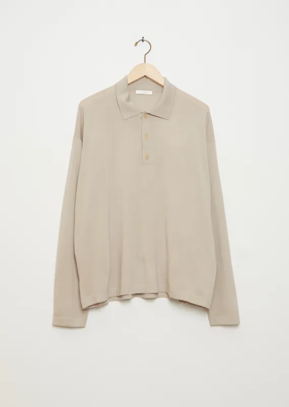 Men's Djon Wool Polo — Taupe sold by La Garconne