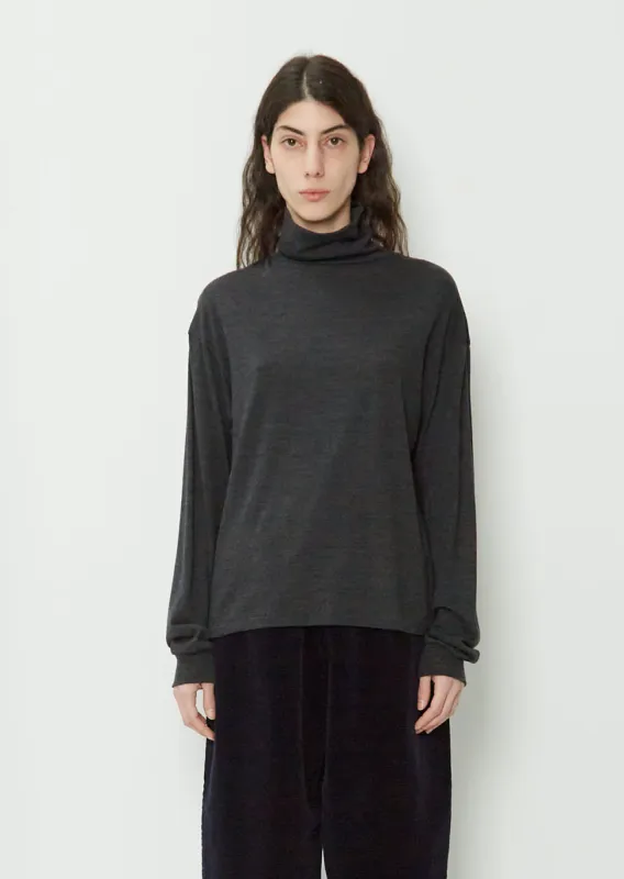 Wool Jersey Turtleneck Sweater sold by La Garconne