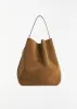 Belted Suede Tote — Tan sold by La Garconne
