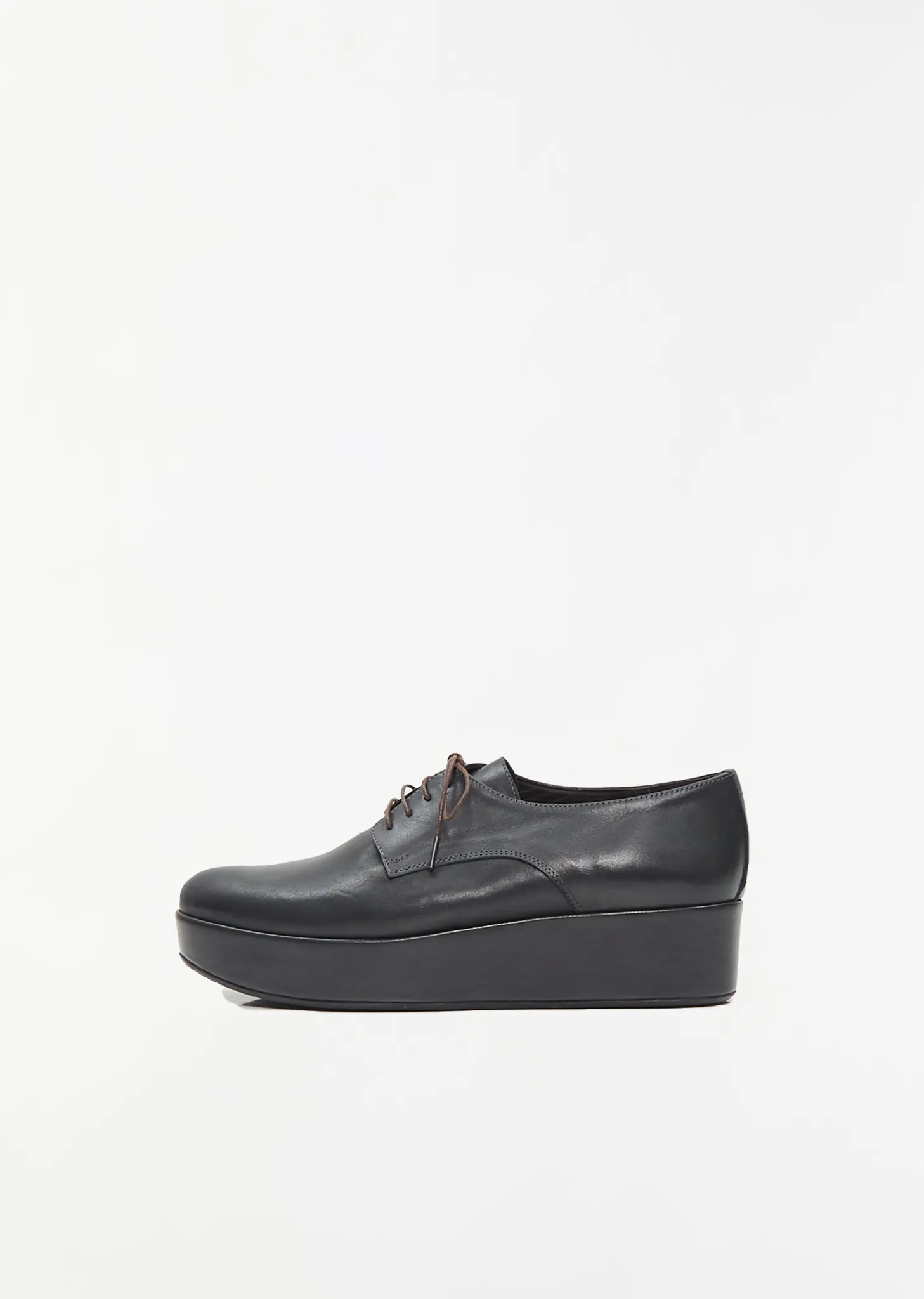 Lace- Up Platform Derby — Forest sold by La Garconne