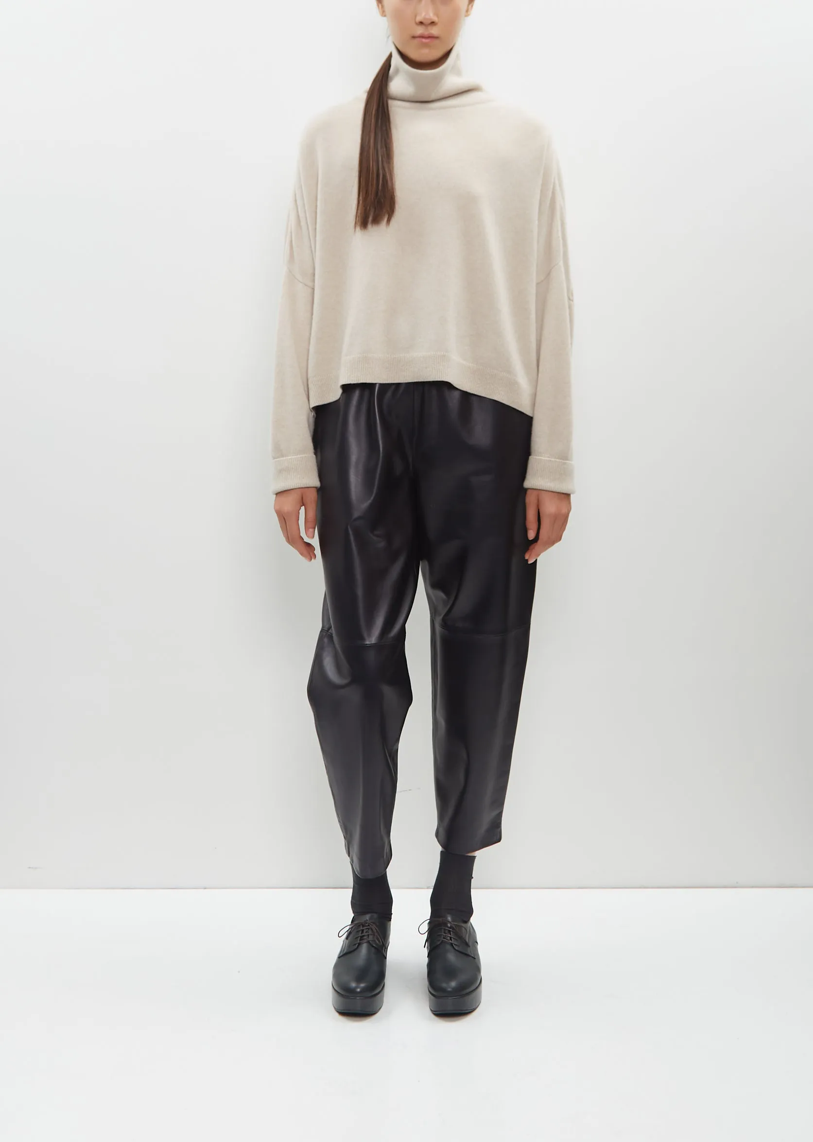 Lace- Up Platform Derby — Forest sold by La Garconne product image thumbnail 3