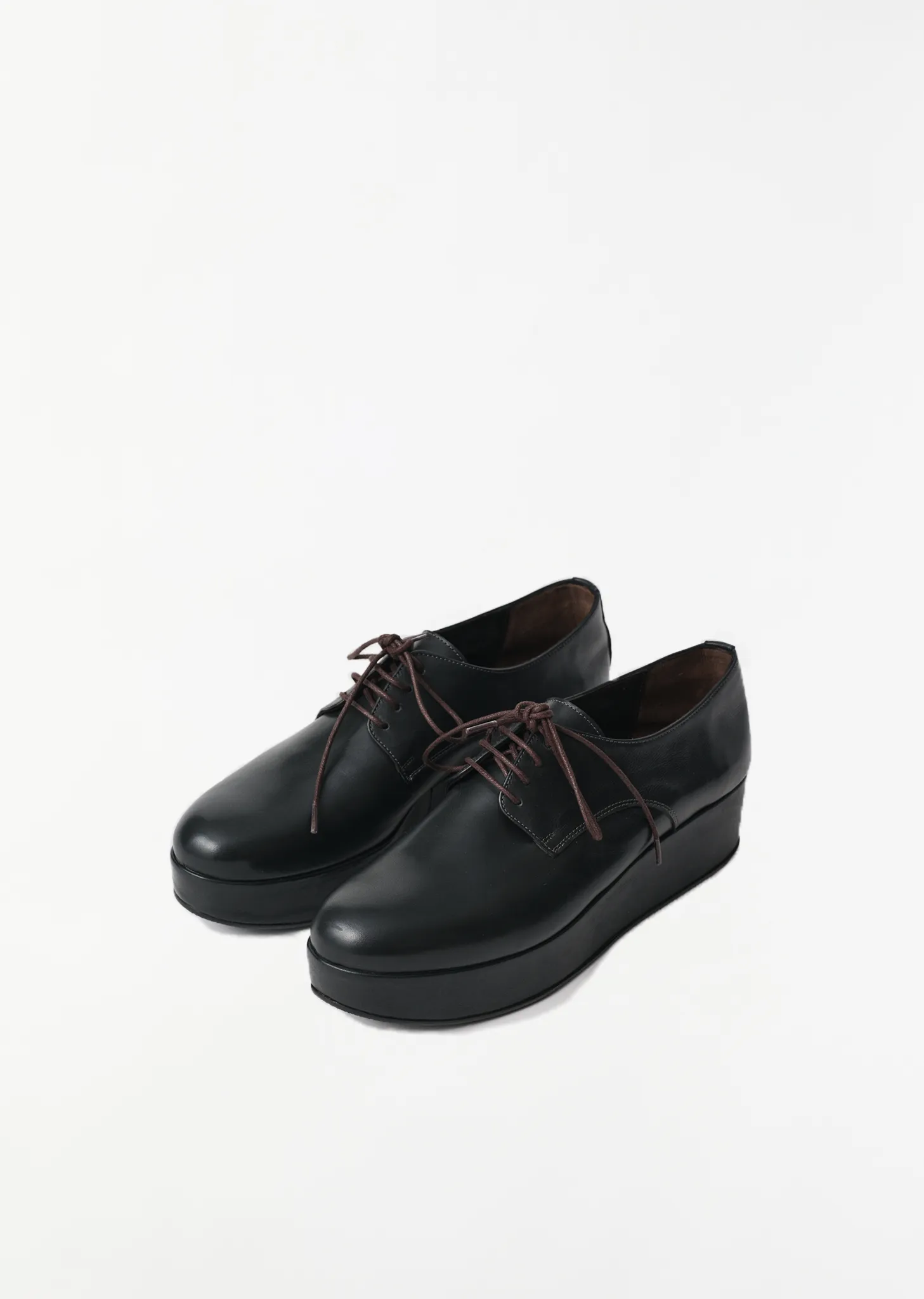 Lace- Up Platform Derby — Forest sold by La Garconne product image thumbnail 2