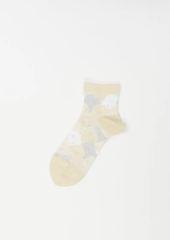 Compression Ankle Socks — Ivory sold by La Garconne