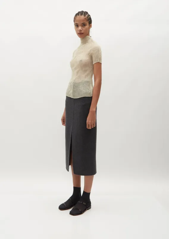 Chiffon Twist Shirt — Off White sold by La Garconne
