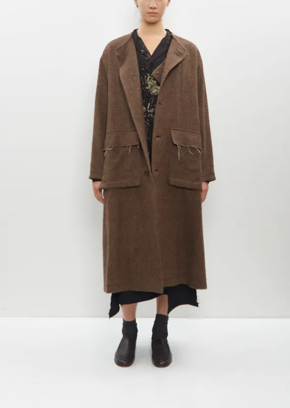 O-Collar Less Wind Breaker Coat sold by La Garconne