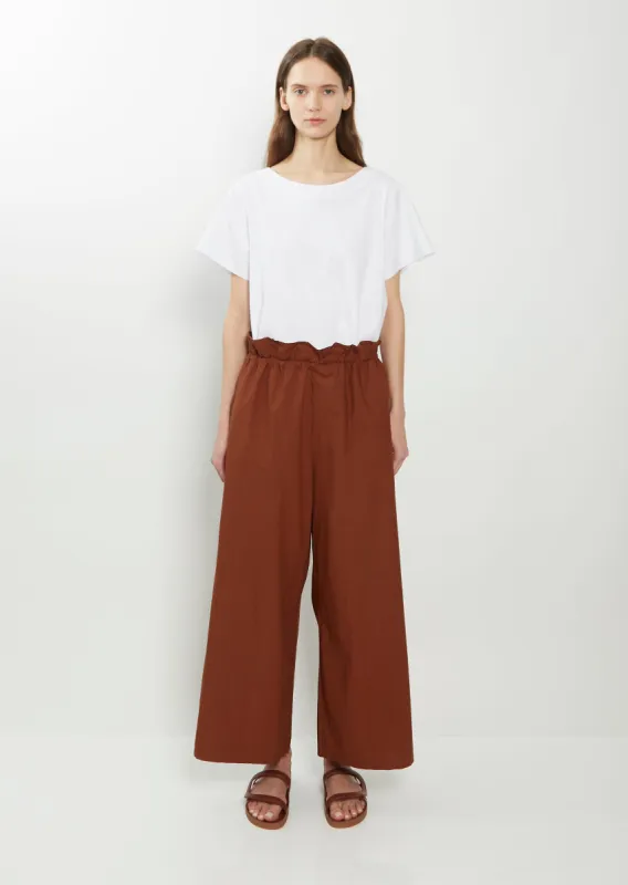 Freno Cotton Pant - Brick sold by La Garconne