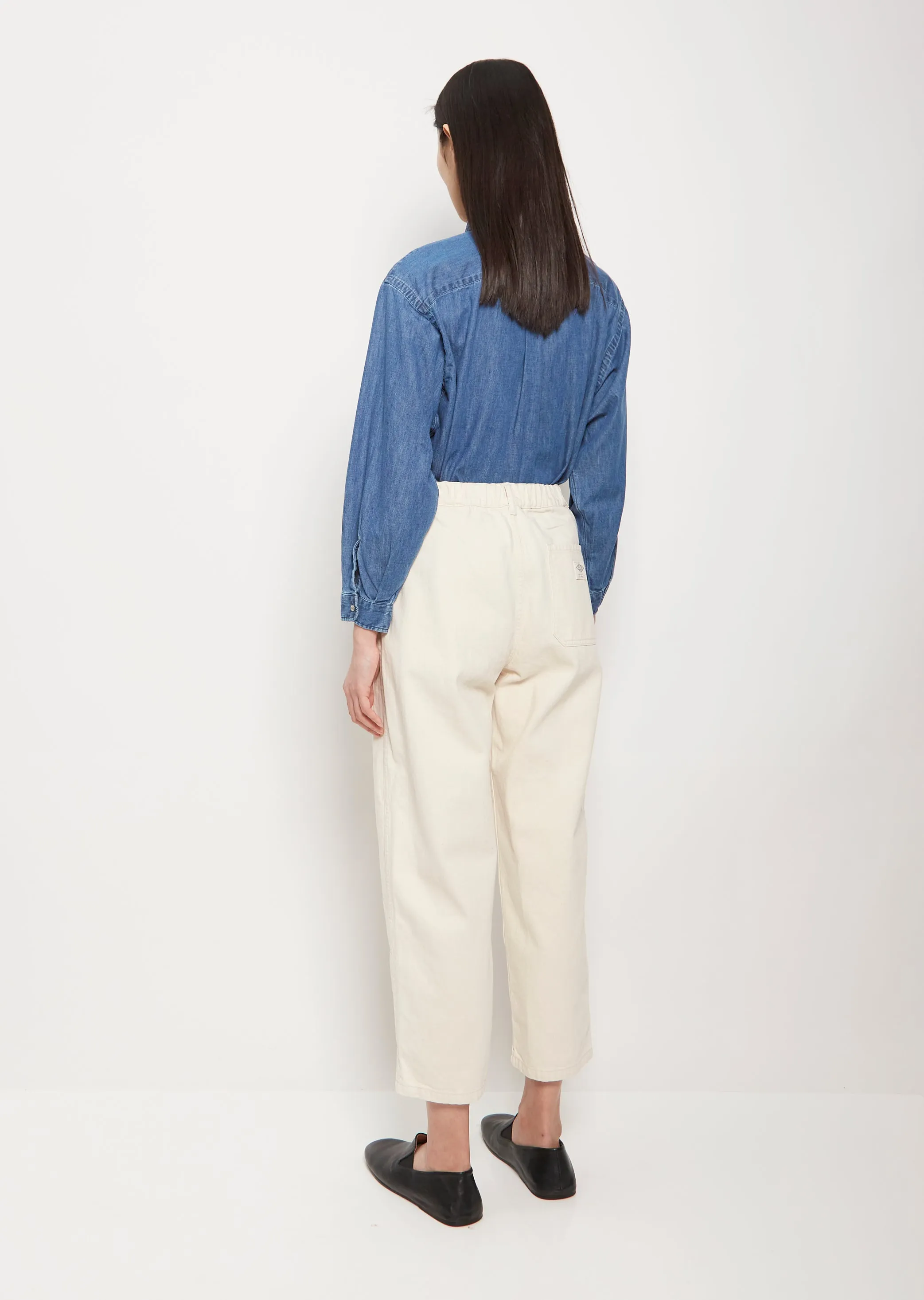 Cotton Twill Easy Pants — Ecru sold by La Garconne product image thumbnail 3