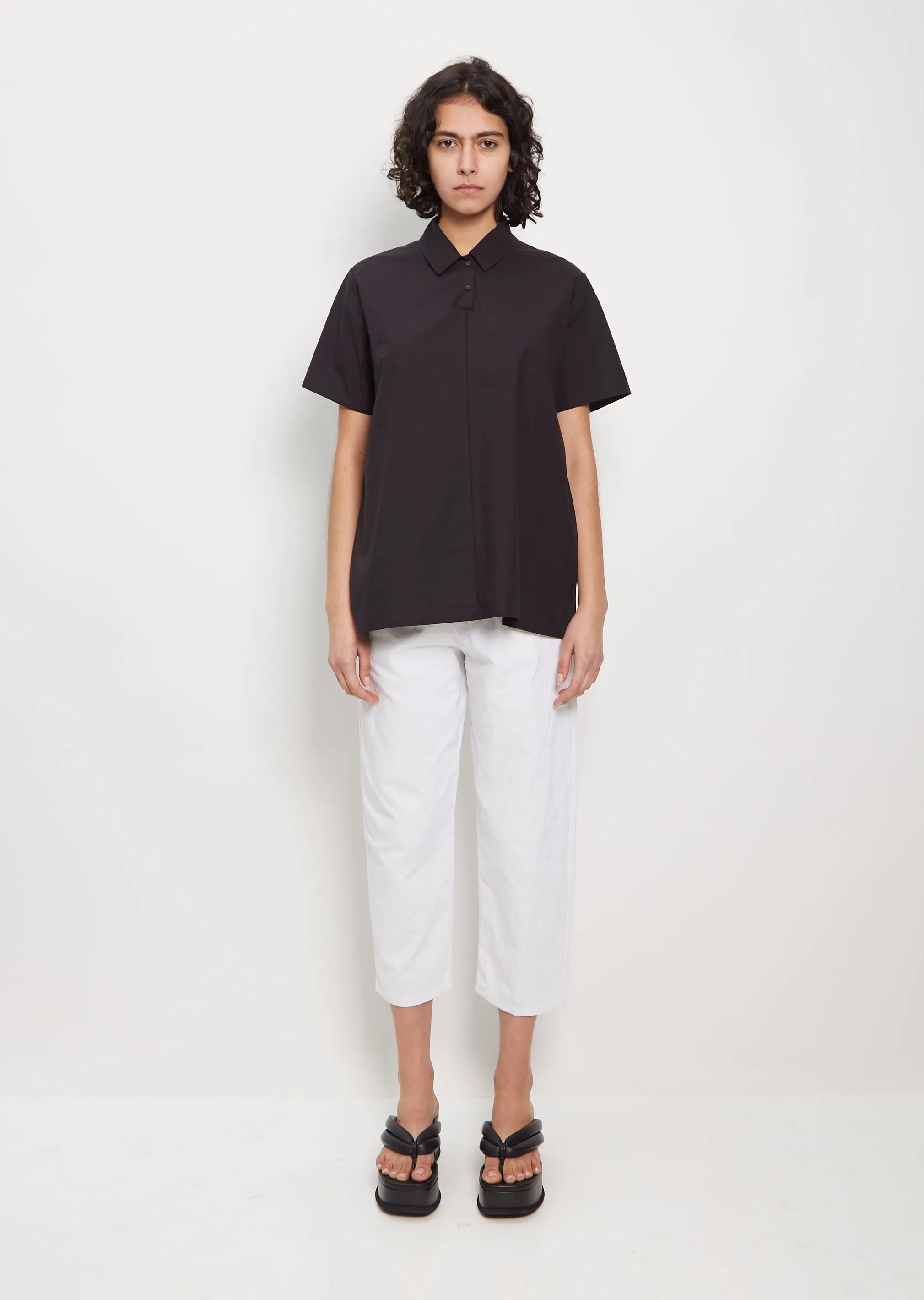 Mini Collar 2-Button Shirt — Dark sold by La Garconne product image thumbnail 4