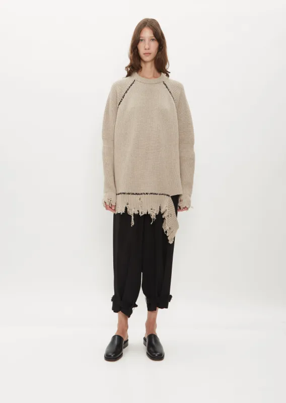 Cardigan Stitch Big Pull Over sold by La Garconne