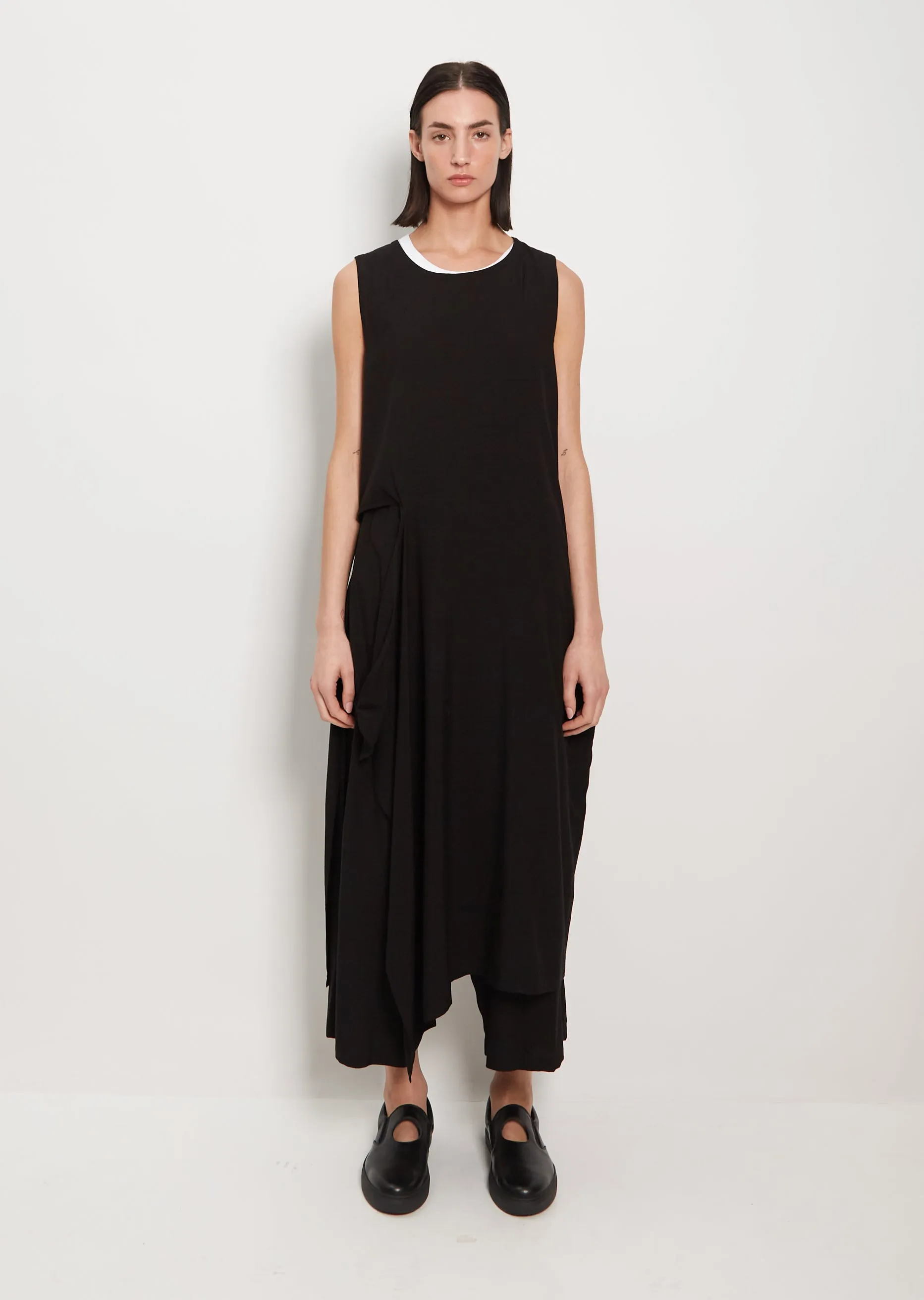 Drape Sleeveless Dress sold by La Garconne