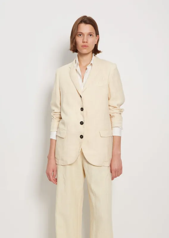 Melfi Linen Blazer sold by La Garconne