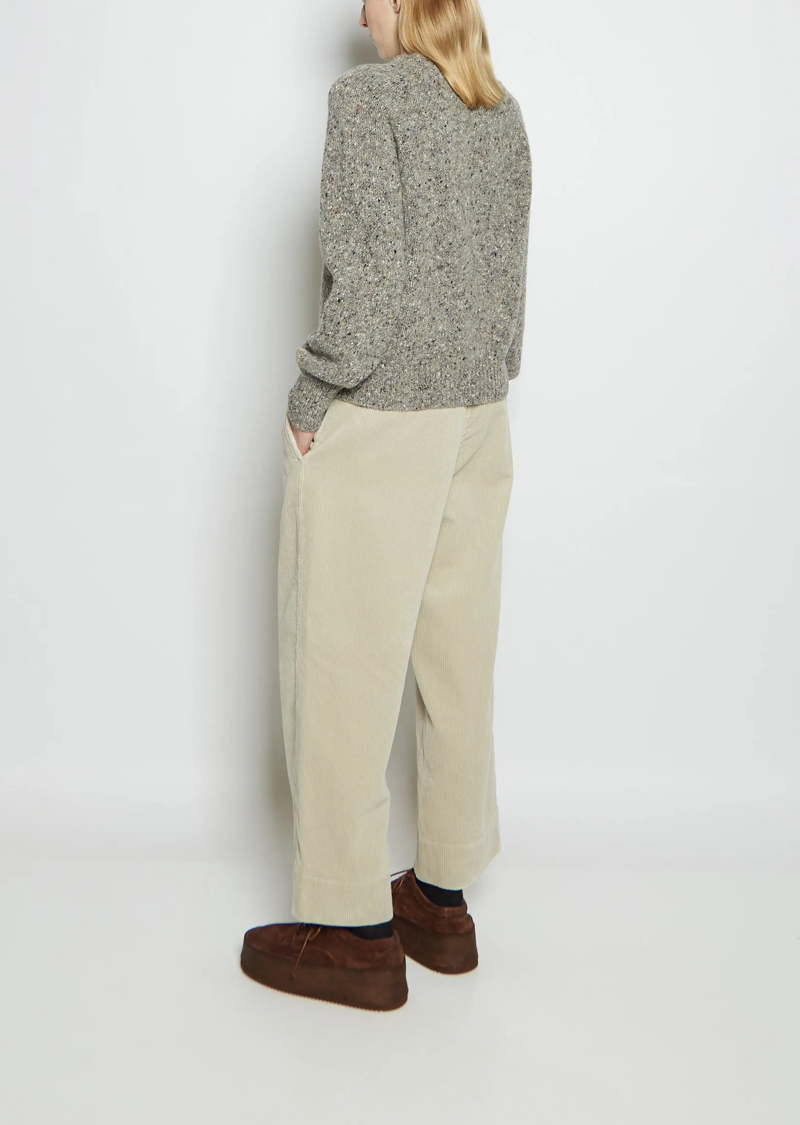 Merino Wool Button Raglan Crew Neck sold by La Garconne product image thumbnail 3