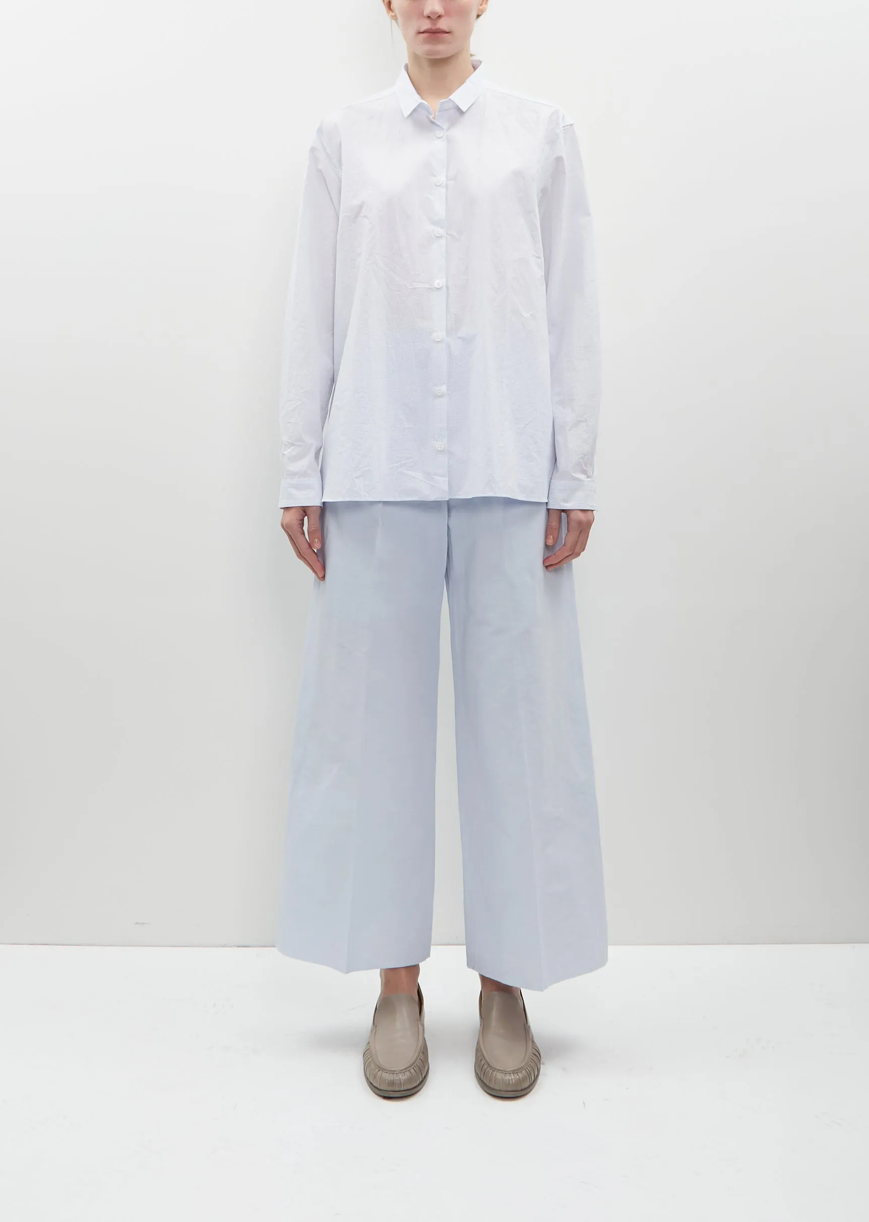 Loose Tyrol Cotton Shirt — Sax sold by La Garconne product image thumbnail 5