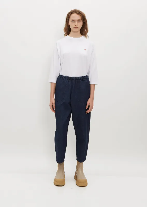 Easy Cotton Pants — Dark Indigo sold by La Garconne