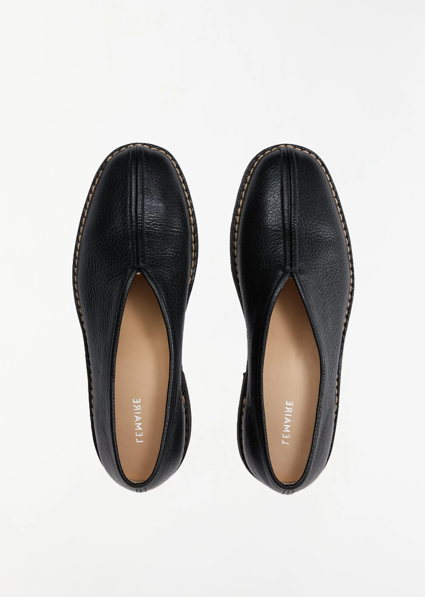 Piped Crepe Loafers — Black sold by La Garconne product image thumbnail 4