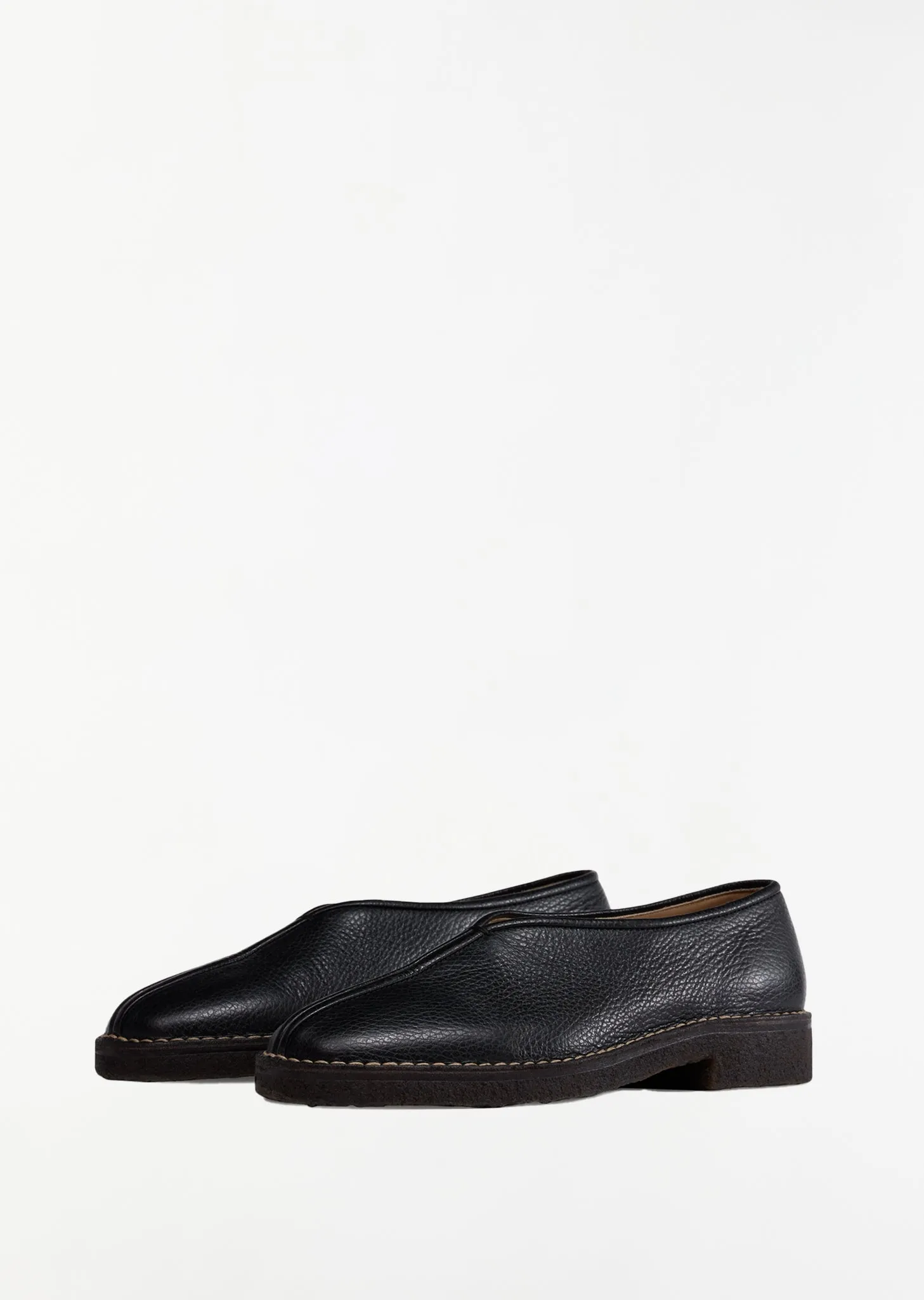 Piped Crepe Loafers — Black sold by La Garconne product image thumbnail 2