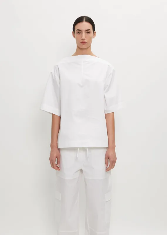 Dart-Neck Cotton Top sold by La Garconne