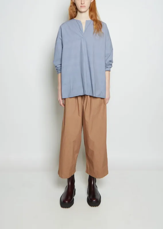 Boni Uni Vareuse Cotton Shirt — Skyline sold by La Garconne