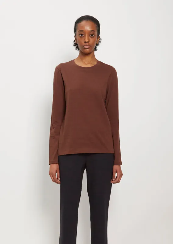 Long Sleeve Mini Boy Tee — Mahagony sold by La Garconne