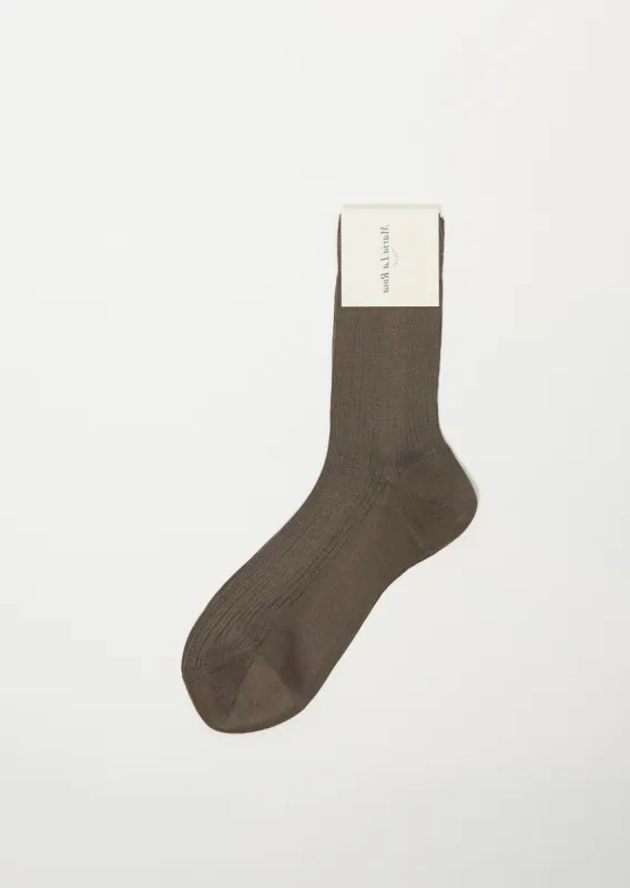 One Ribbed Socks — Lavagna sold by La Garconne