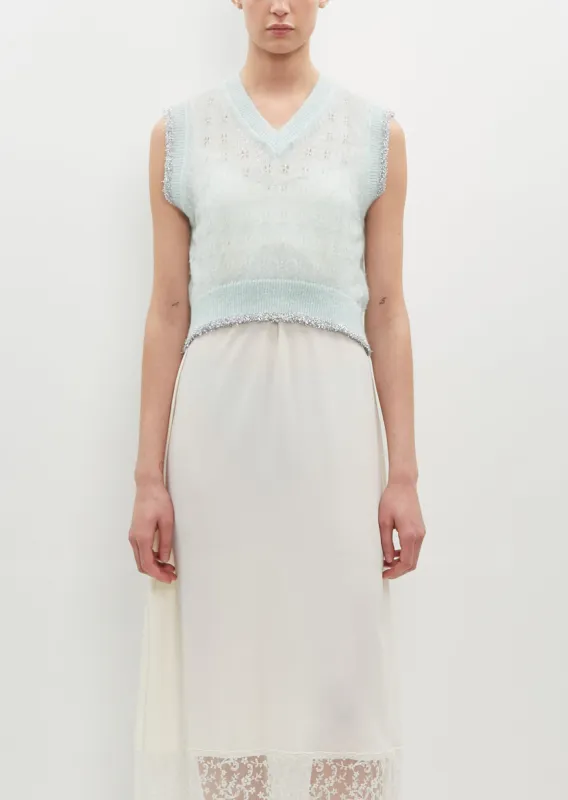 Tinsel Trim Knit Vest made by Simone Rocha