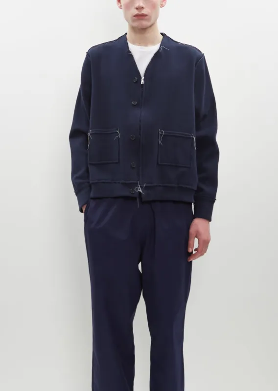 Research Knitted Zip Cardigan sold by La Garconne