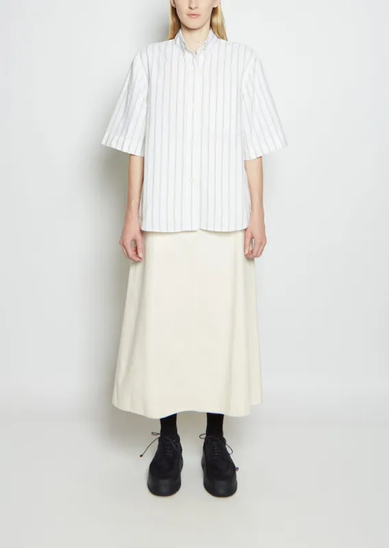 Cotton Stripe Button Down Collar Shirt sold by La Garconne