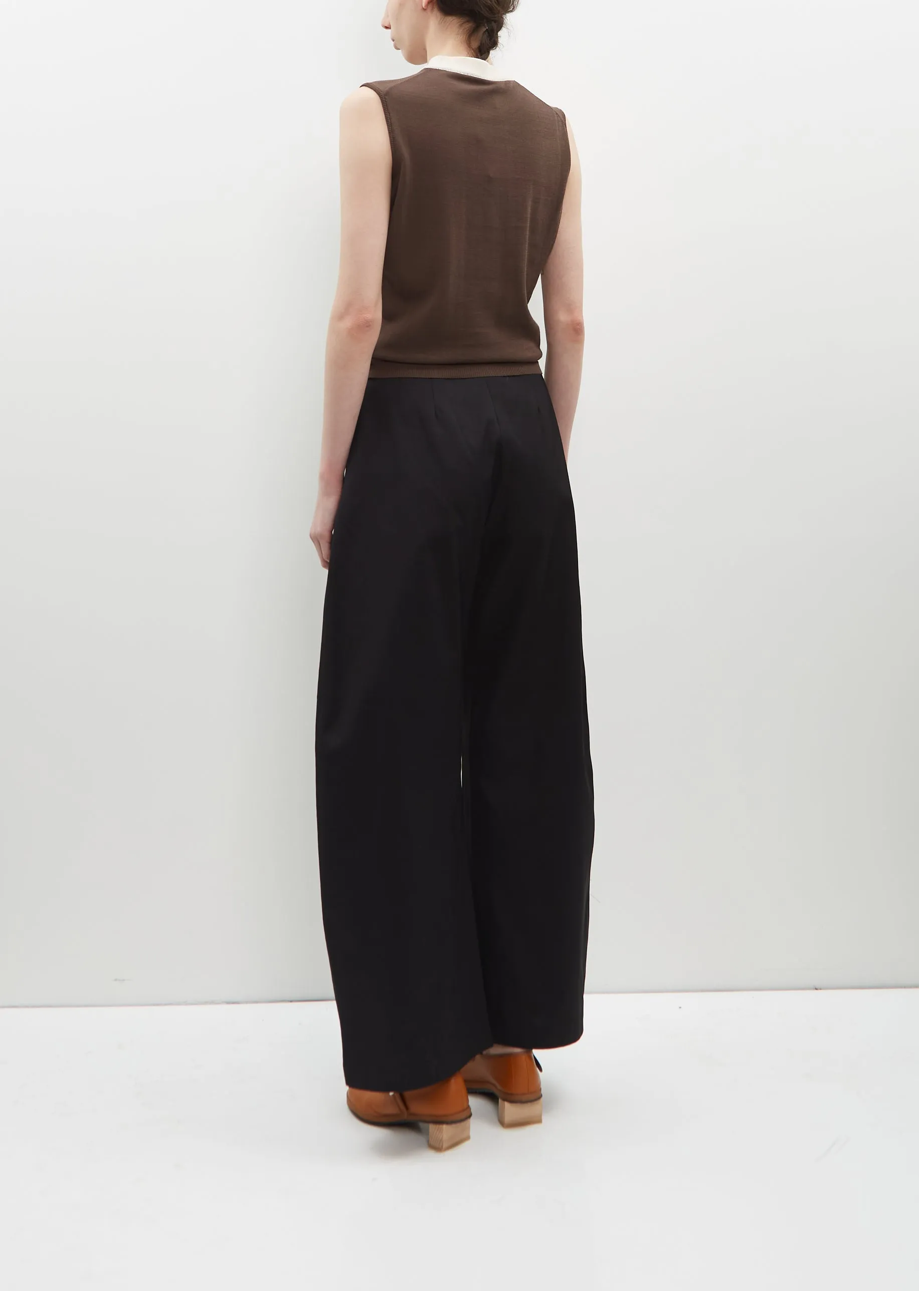 Wide Legs Viscose Cotton Twill Pants sold by La Garconne product image thumbnail 3