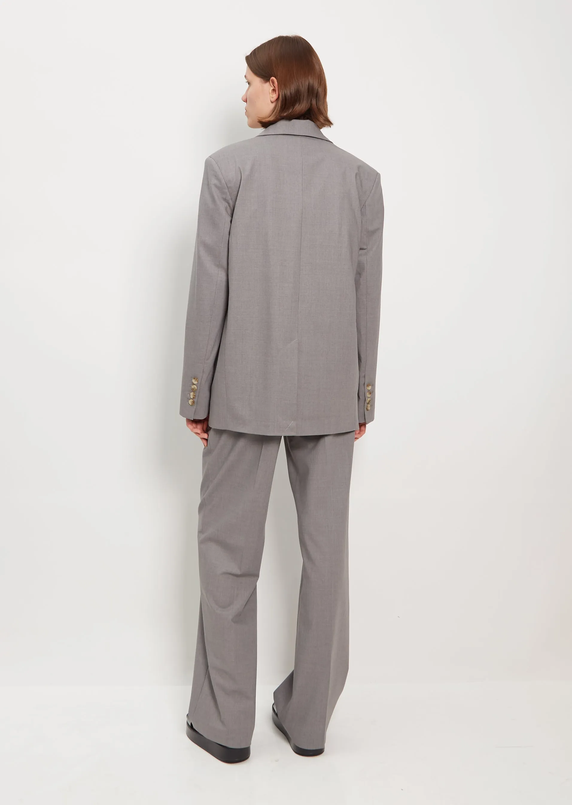 New Donau Wool Blazer — Grey Melange sold by La Garconne product image thumbnail 3