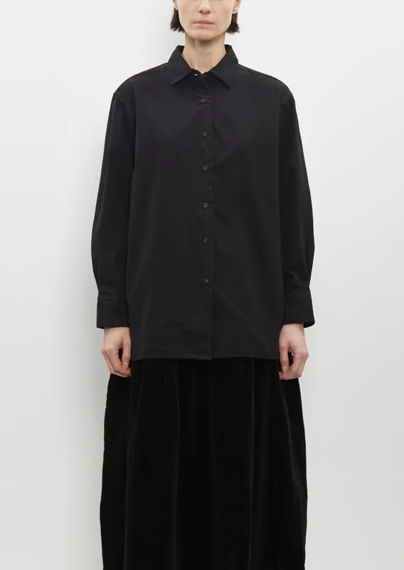 Big Raccourcie Shirt — Black sold by La Garconne