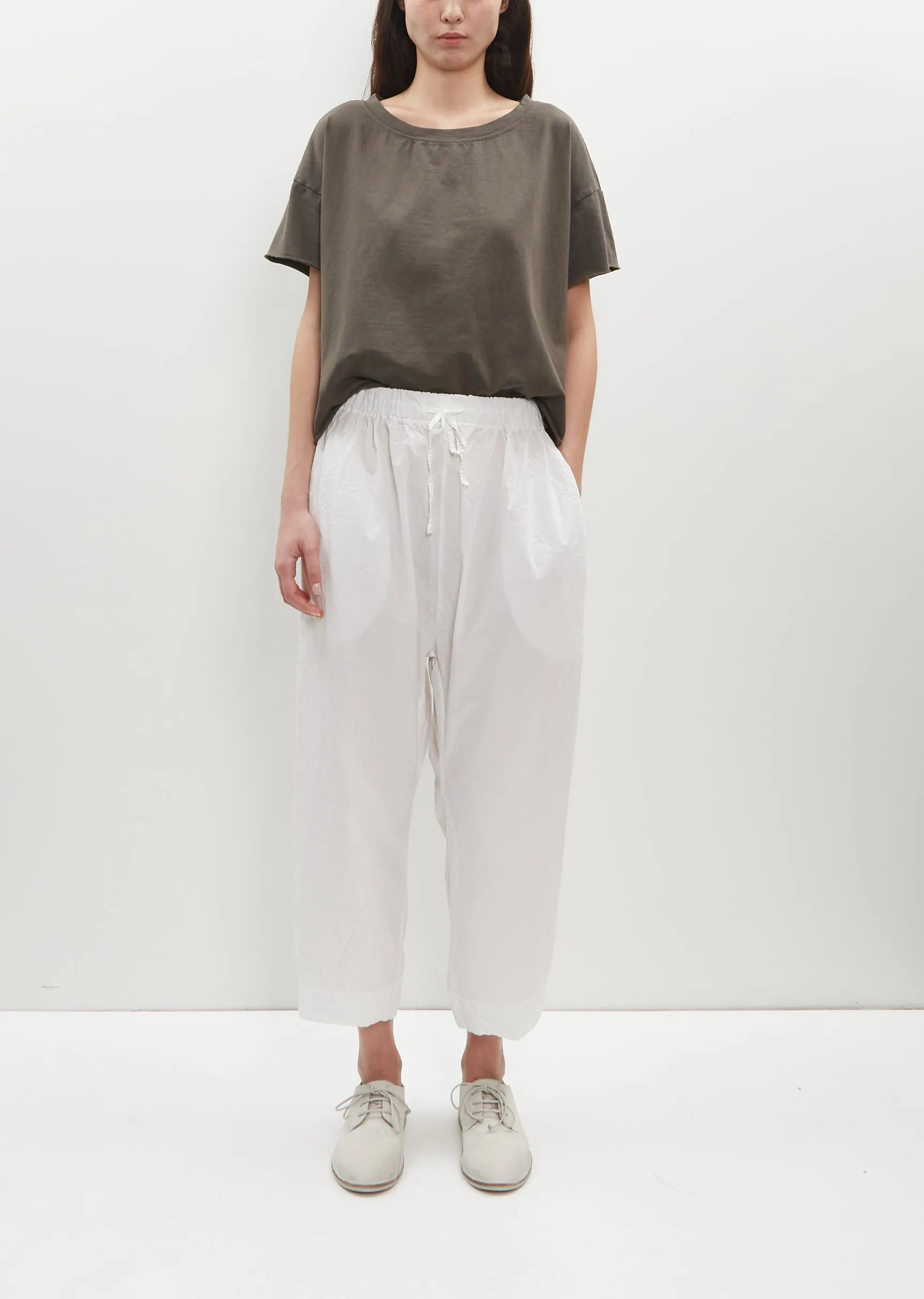 Braghe Tissue Cotton Pants — Milk sold by La Garconne