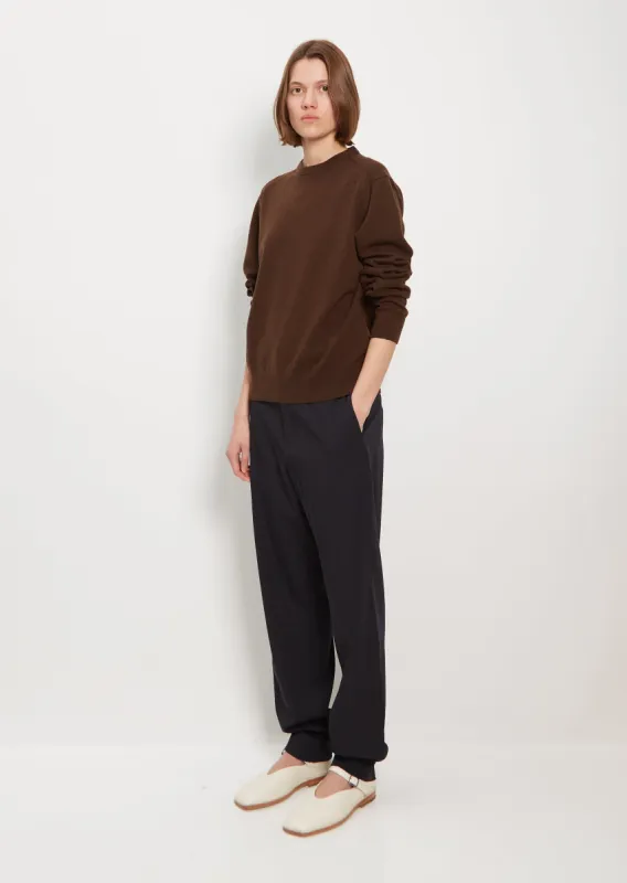 Unisex Lambswool Crewneck — Wood sold by La Garconne